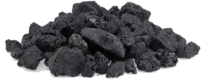 Black lava rock