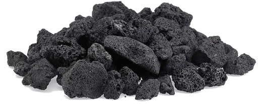 Black lava rock