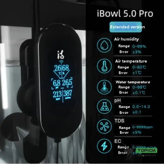 Ibowl aquarium water quality digital monitor - 5.0 pro