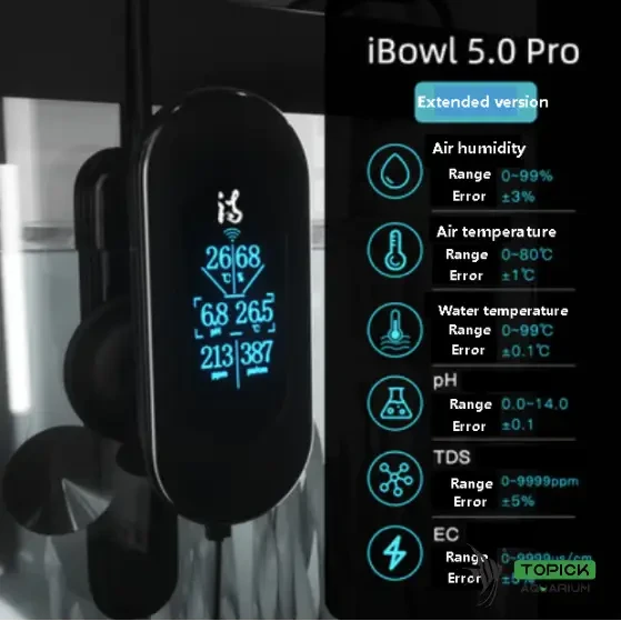 Ibowl aquarium water quality digital monitor - 5.0 pro