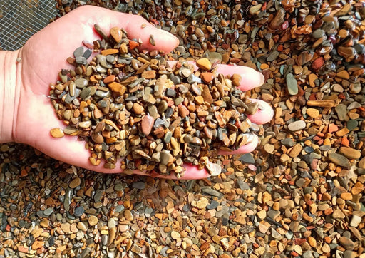 Natural river pebbles
